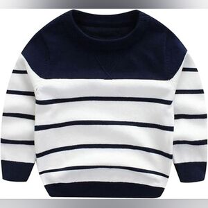 Peecabe Cable Knit Sweater for Boys Girls Long Sleeve Crewneck Striped SZ 5T